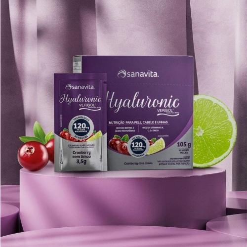 Hyaluronic Verisol Cranberry com Limão 30 Sachês Sanavita