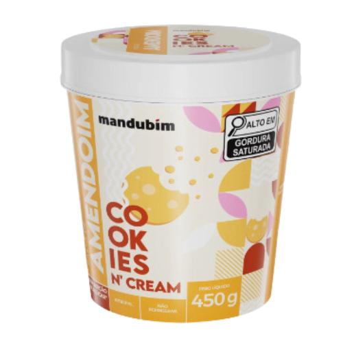 Pasta de Amendoim Cookies e Cream 450g Mandubim