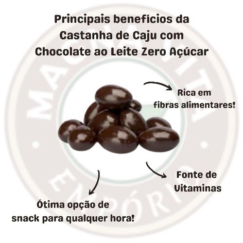 Castanha de Caju com Chocolate ao Leite Zero Açúcar 100g