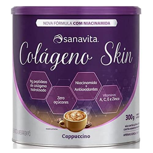 Colágeno Skin Hidrolisado Cappuccino 300g Sanavita