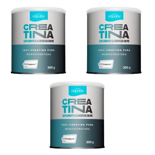 Kit 3 Creatina Creapure 300g Equaliv