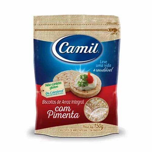 Biscoito de Arroz Integral Pimenta 150g Camil