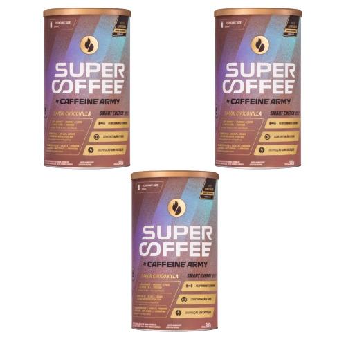 Kit 3 Supercoffee 3.0 Choconilla 380G Caffeine Army