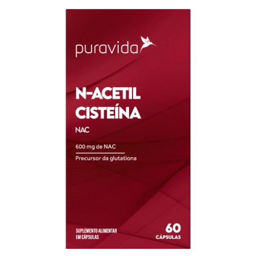 NAC Acetil cisteína 60 Cápsulas Puravida