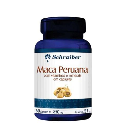 Maca Peruana 850mg 60 Cápsulas Schraiber