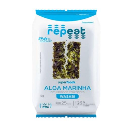 Snack de Alga Marinha Wasabi 5g Repeat