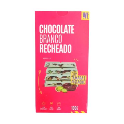 ChocoNuts Branco Recheado com Tâmara e Pistache 100g We Nutz